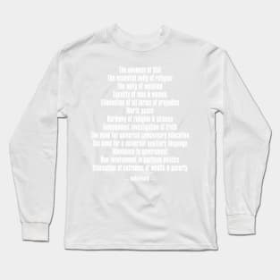 Bahá&#39;í Principles &amp; Teachings Long Sleeve T-Shirt